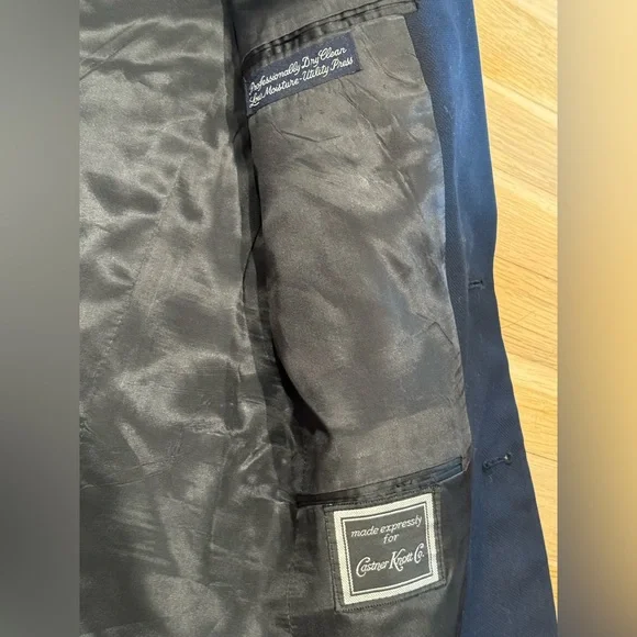 Christian Dior Monsieur Navy Blue Woven Lined Blazer Jacket L - Picture 3 of 3